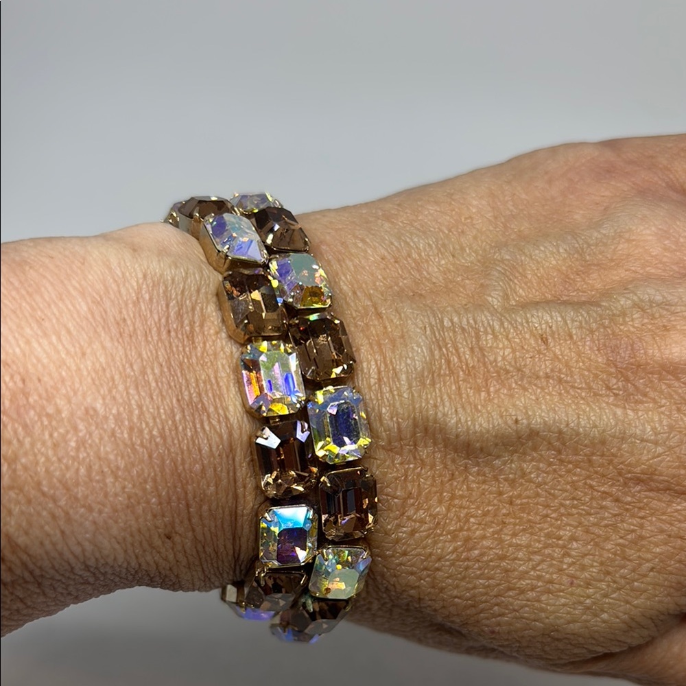 Gorgeous Kramer NY rectangular Swarovski rhinestone bracelet